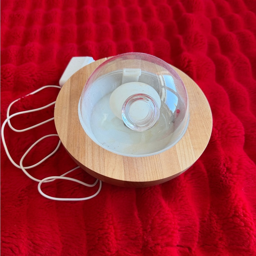 Young Living Wood-Tone Diffuser with Clear Glass Dome